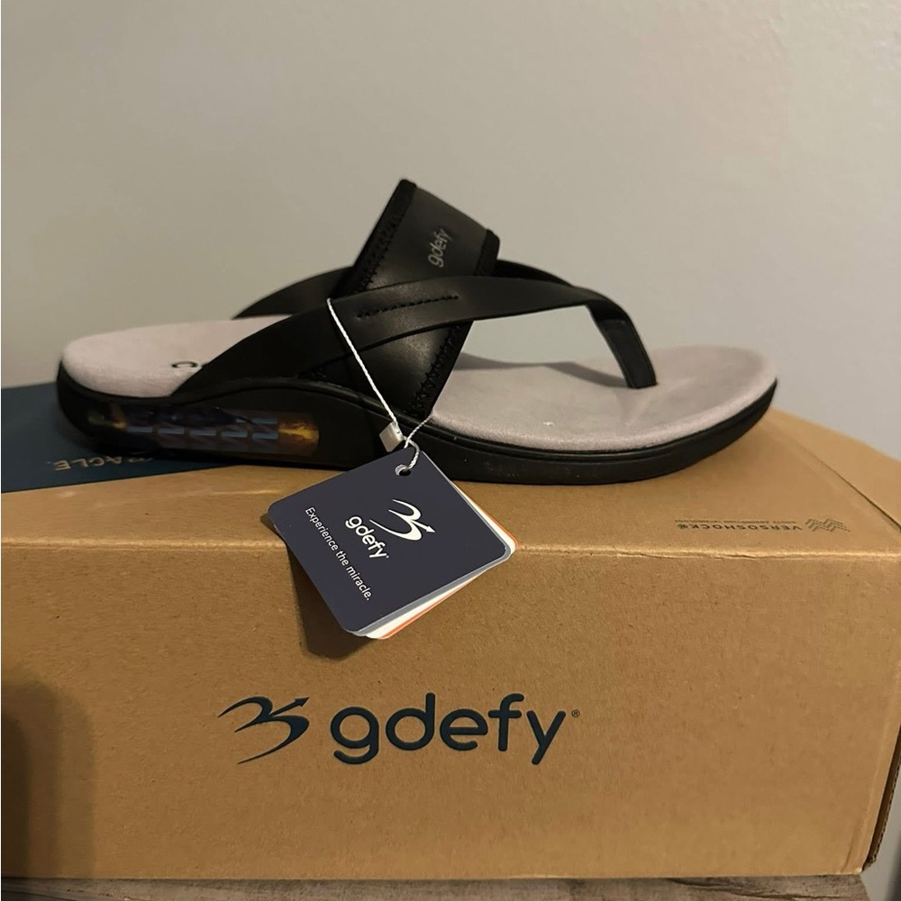 Gdefy Women's Black Sandals